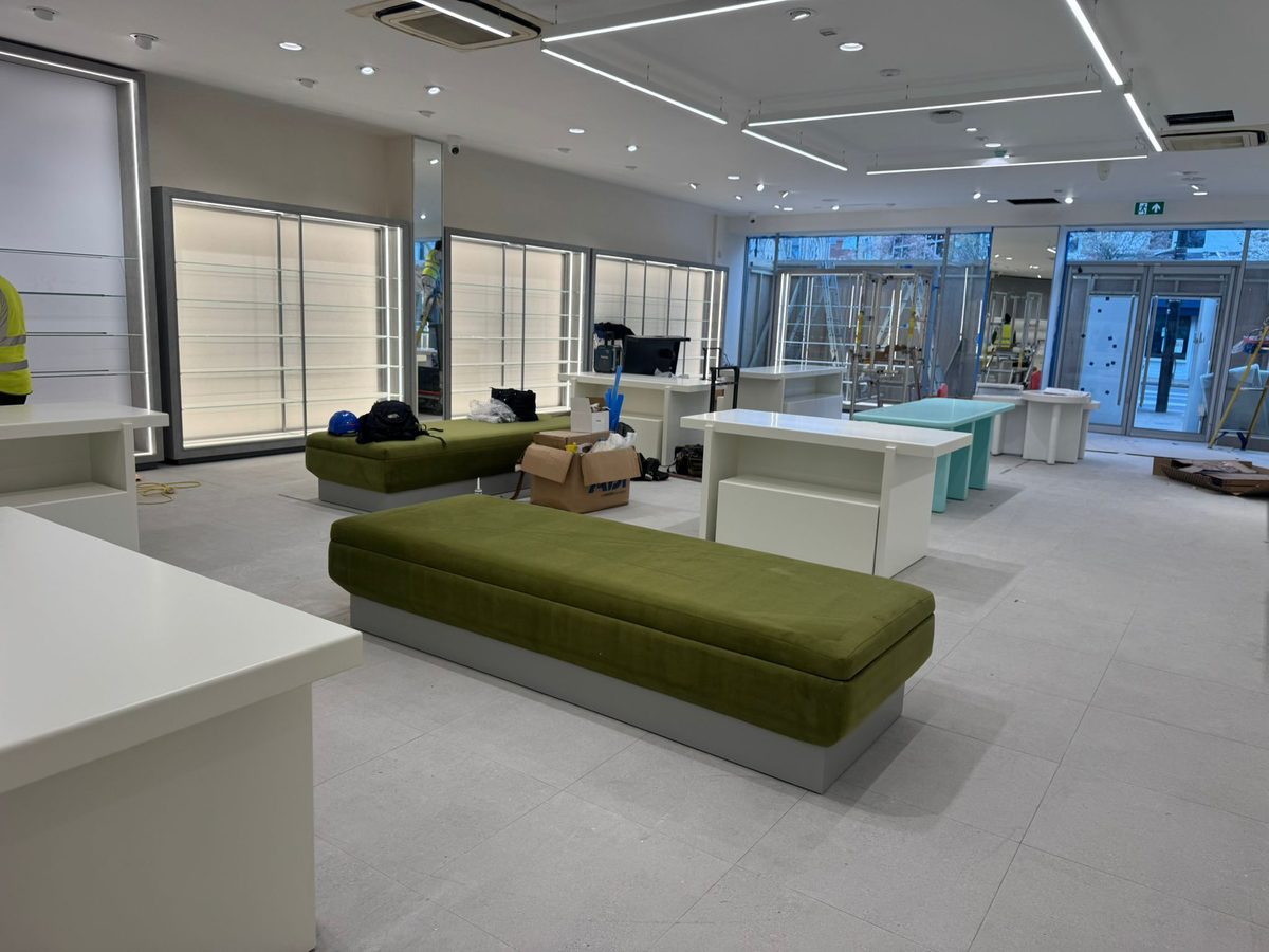 Store fit-out in progress