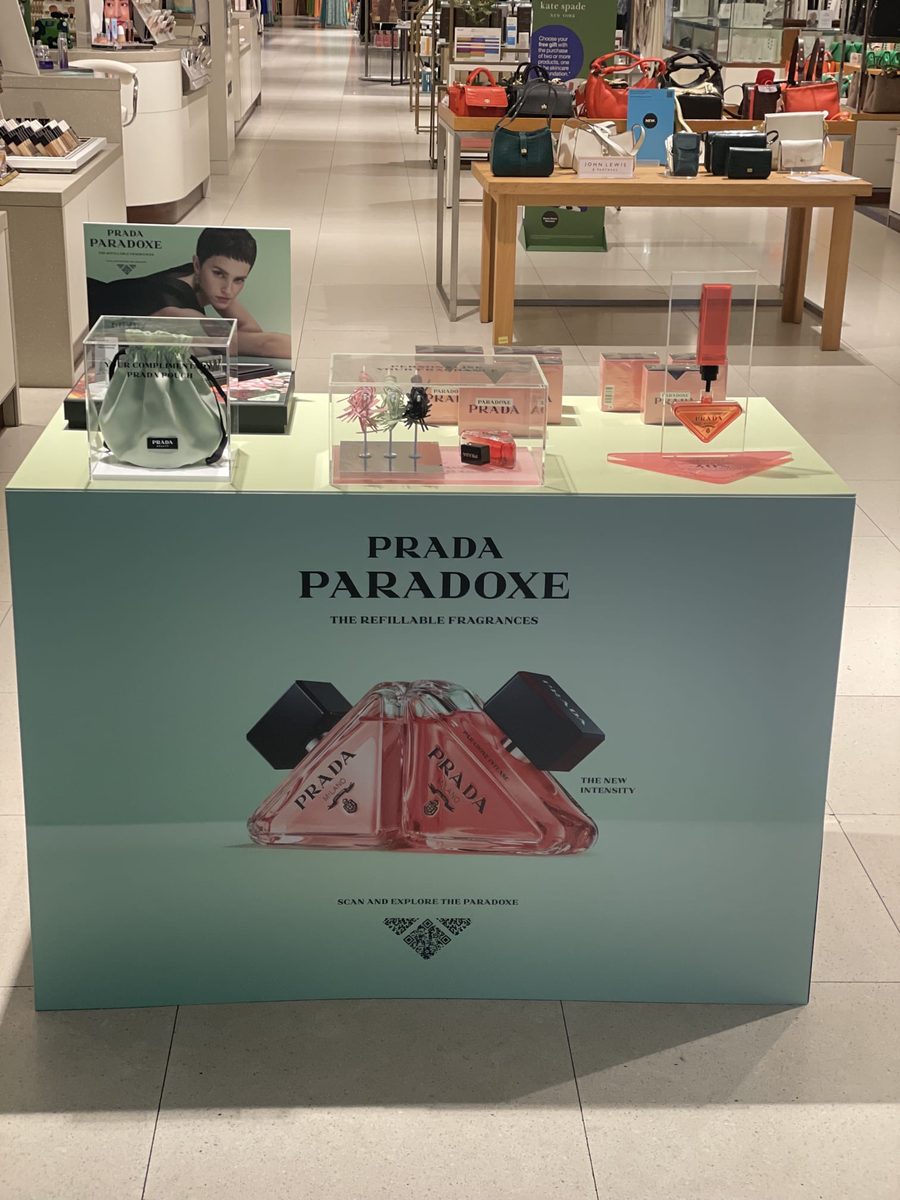 Prada Paradoxe counter installation